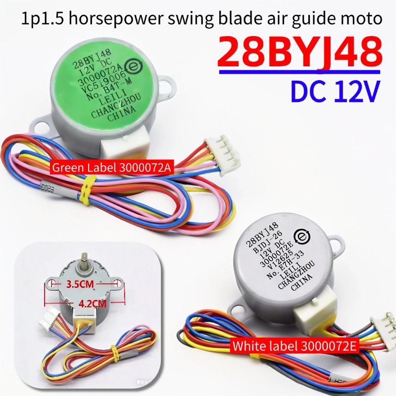Dc Motor - DC 12V 28BYJ48 Stappenmotor voor Airconditioner