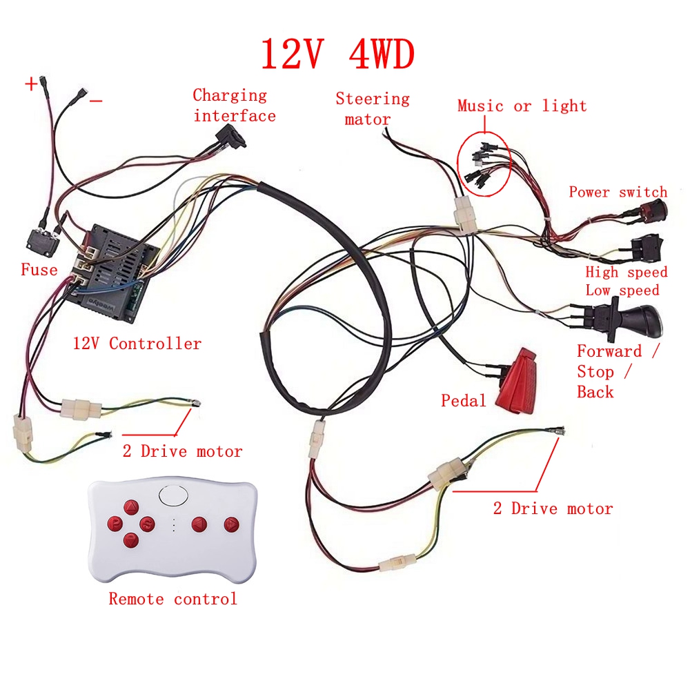 Robot Car Kit - Kind elektrische auto DIY gemodificeerde draad