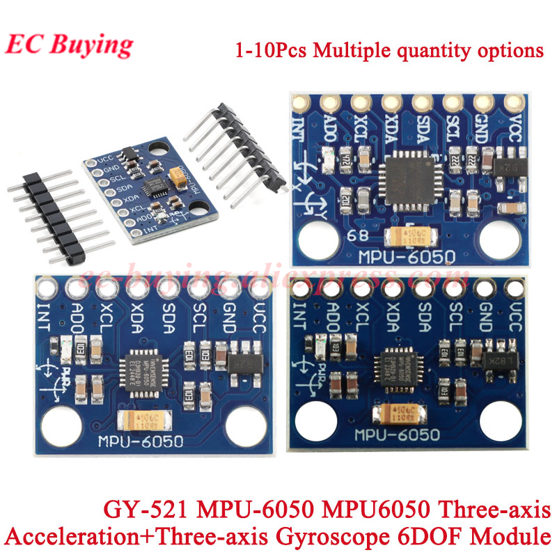 Accelerometer Mpu6050 - 1-10 Stuks GY-521 MPU-6050 MPU6050 3-assige