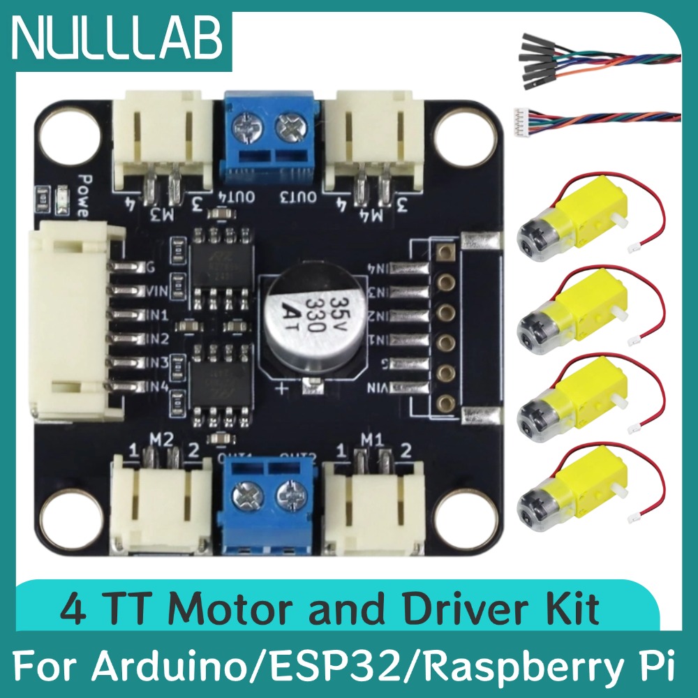 Motor Driver L298N - 4 TT Motor en Driver Kit