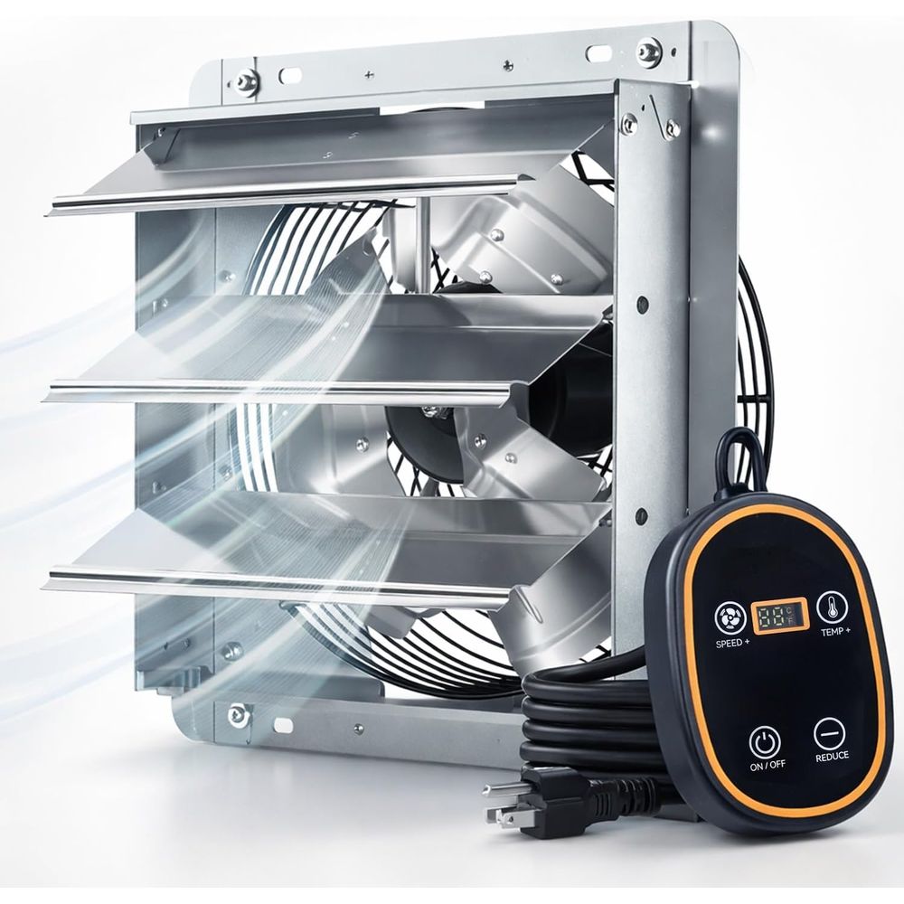 Dc Motor - 12 inch slimme ventilator met thermostaat