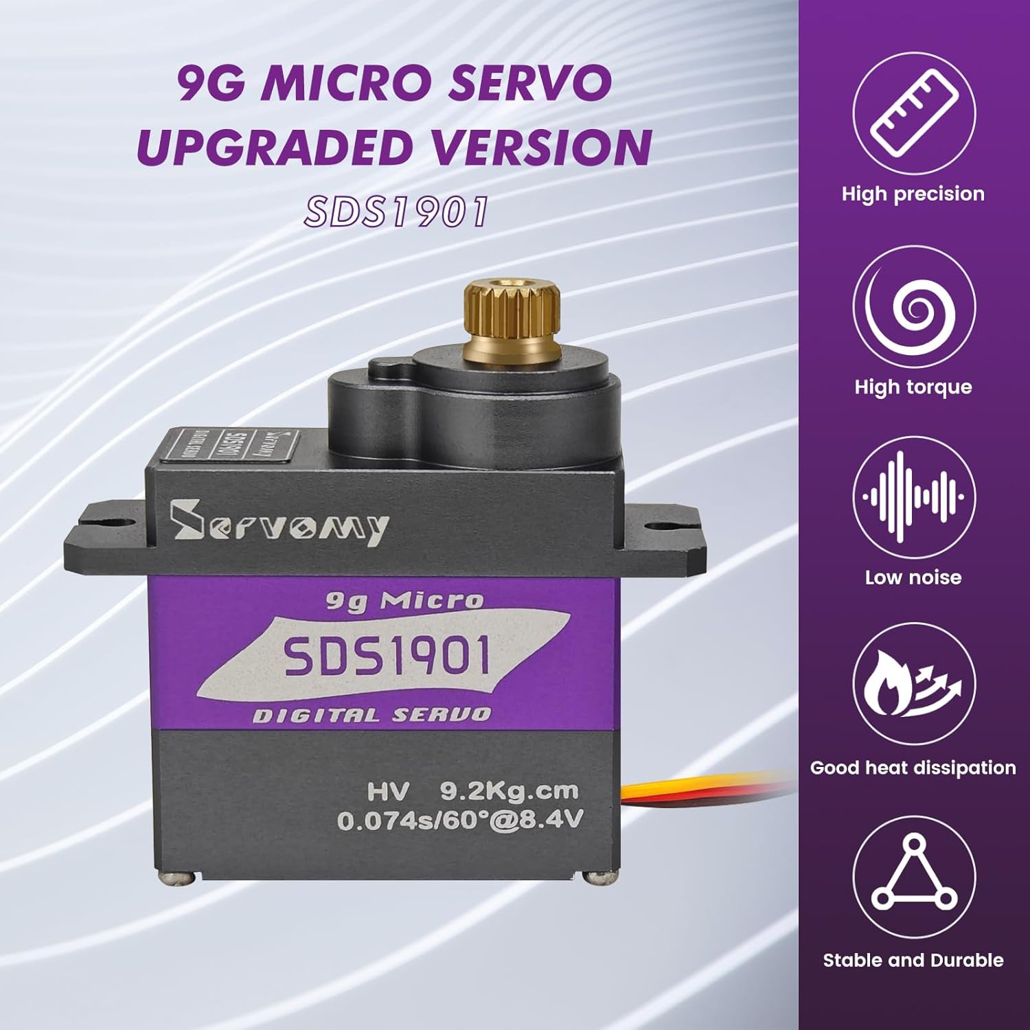 Sg90 Servo - SERVOMY-SDS1901 Digitale 9G Micro Coreless Servo