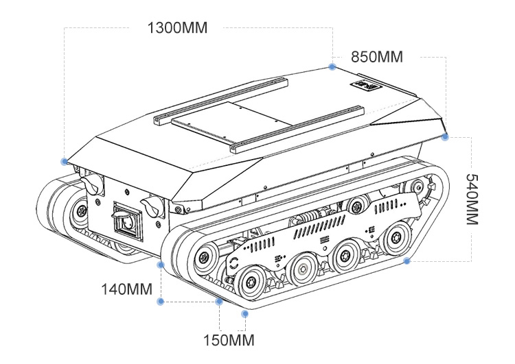 Rupsbandchassis met trapbeklim - Robot Chassis recensie en prijs