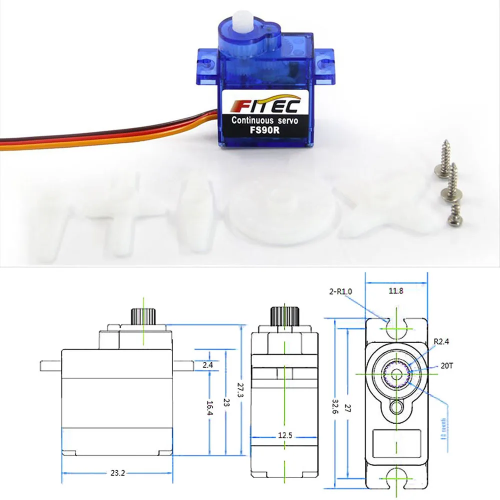 Feetech Mini FS90R Micro Servo - Micro Servo recensie en prijs