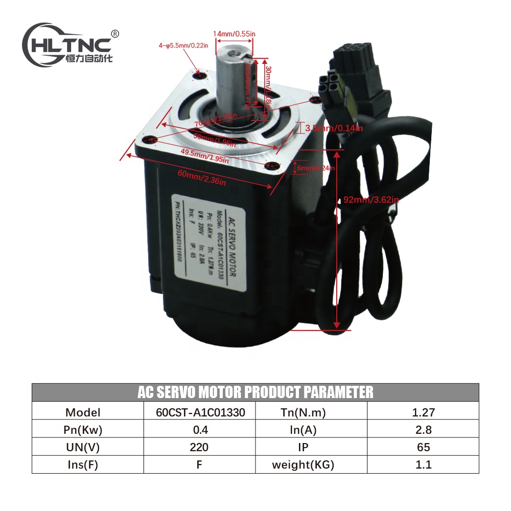 60mm 400W 220V 2.8A 1.27NM AC  - Servo Kit recensie en prijs