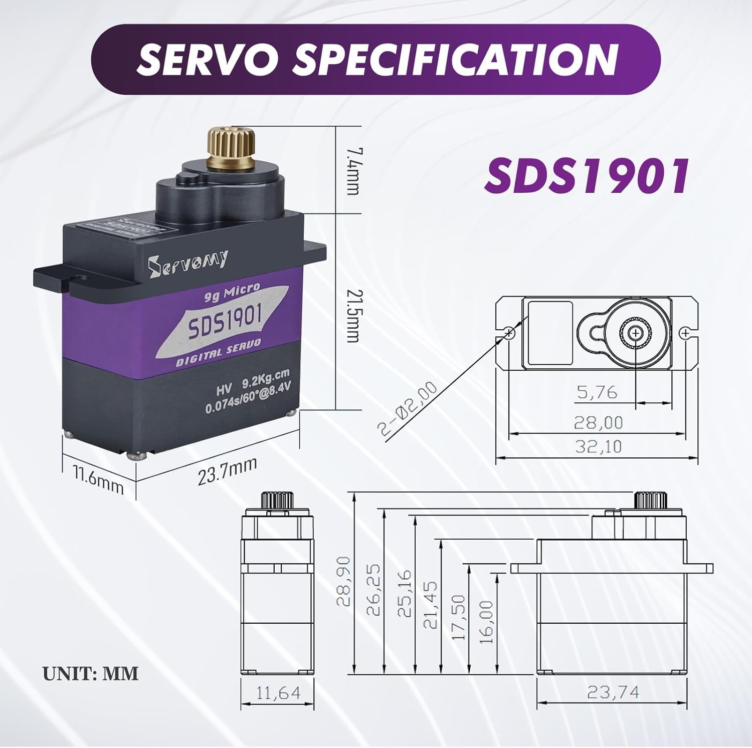 SERVOMY-SDS1901 Digitale 9G Mi - Sg90 Servo recensie en prijs