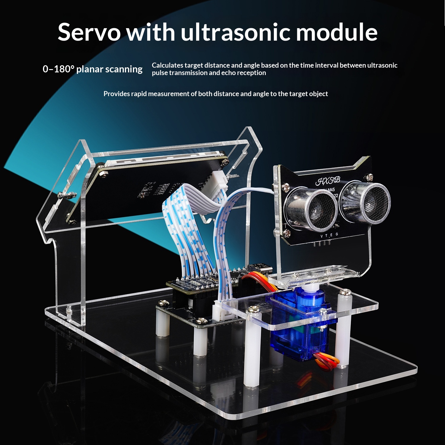 Ultrasone sensor, radarscanner - Servo Kit recensie en prijs